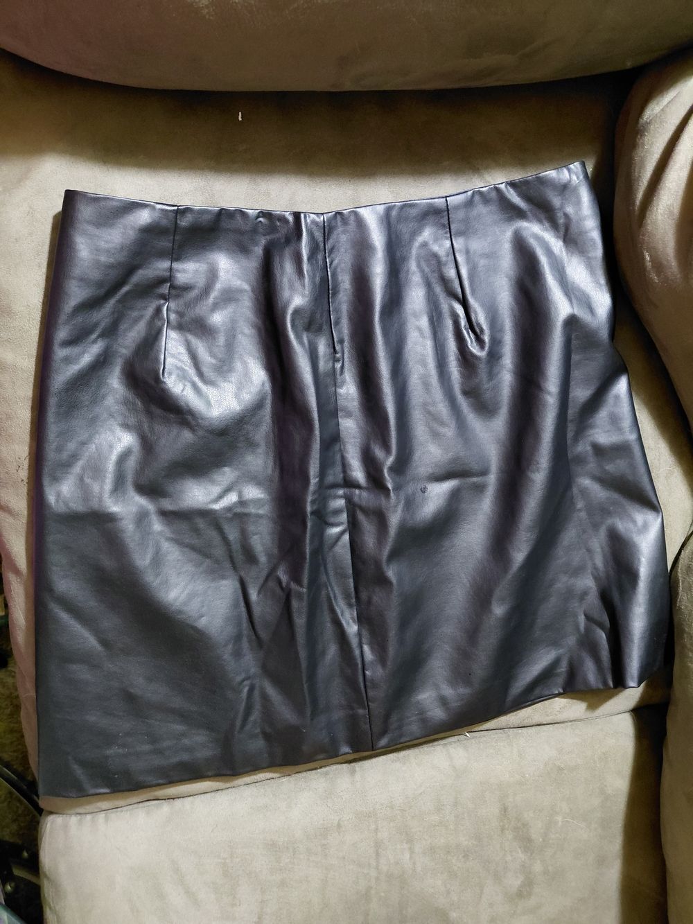 Cotton On Black Faux Leather Mini Skirt